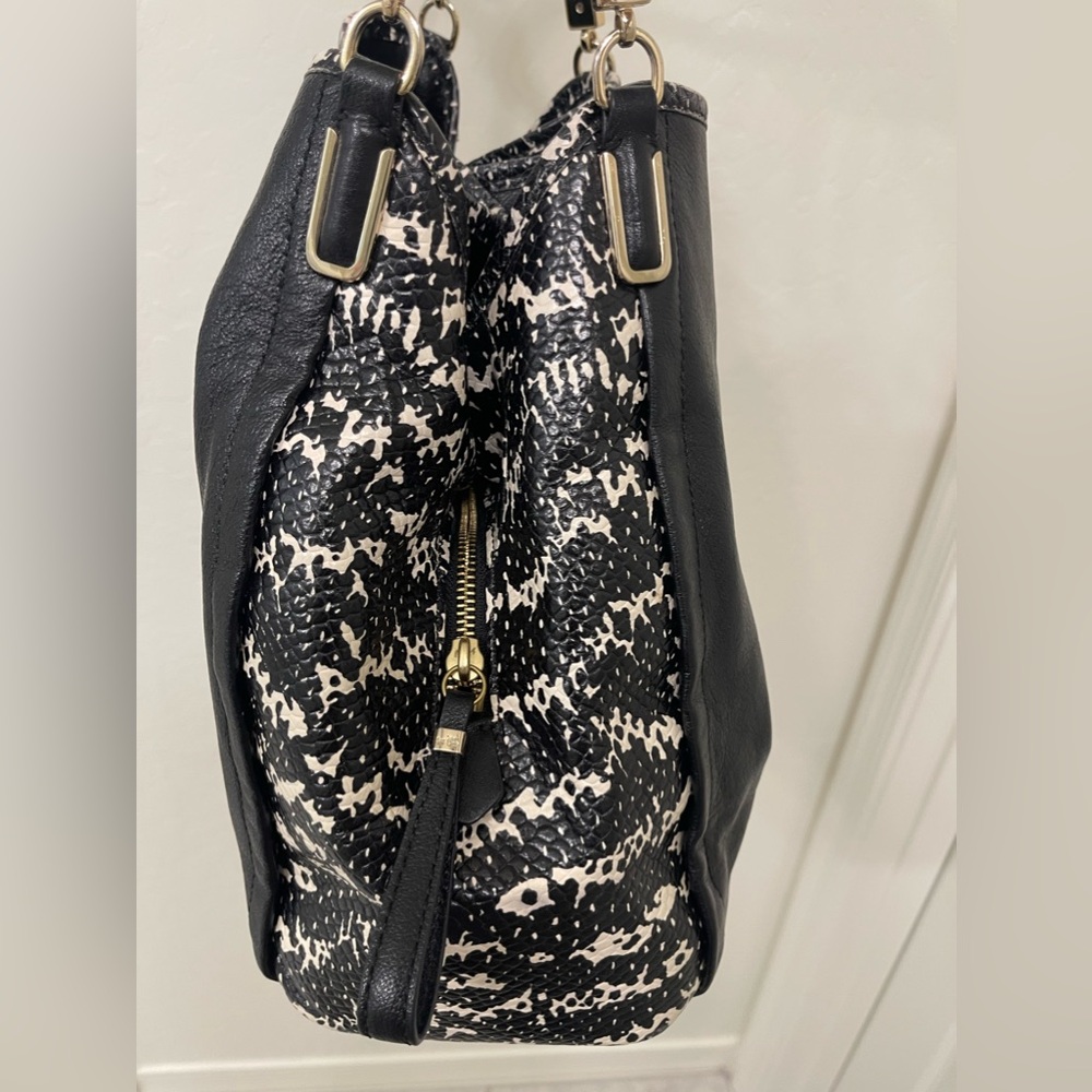 Coach Black White Python Madison Phoebe Leather S… - image 6